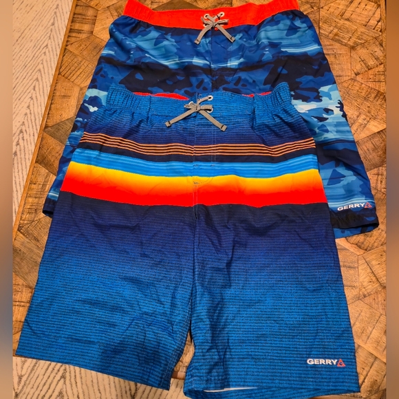 Gerry Weber Other - Lot Of 2 Gerry Boys Swim Trunks 18/20 XL Like New EUC Spring Upf 50+ Sun Spring